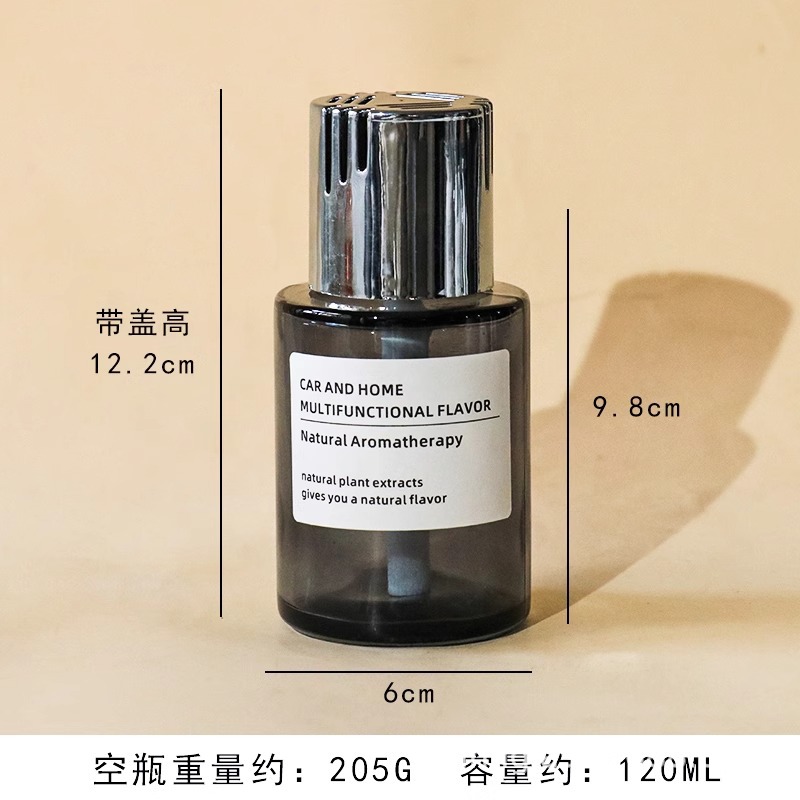 투명, 120ml 담배재 플랫 숄더 + 전기 도금 커버 + 휘발성 스틱