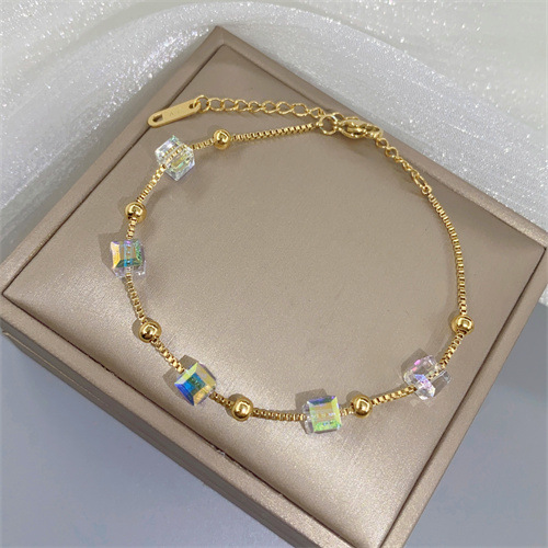 8g Weight 0.03µm-0.05µm Gold Plating Thickness PVD Coated Gold Plating Process Real Gold Plated Plating Material 316 Stainless Steel Pendant Material Sunstone Inlay Material Bracelets Classification 316 Stainless Steel Chain Material cable chain Chain Type 1 Piece Quantity Holiday Occasion 316 Stainless Steel Material Geometric Pattern Women'S Gender Sweet Style Waterproof Non Tarnish Craft PVD Coated Real Gold Plated Geometric Stainless Steel Sweet Waterproof Non Tarnish Bracelets