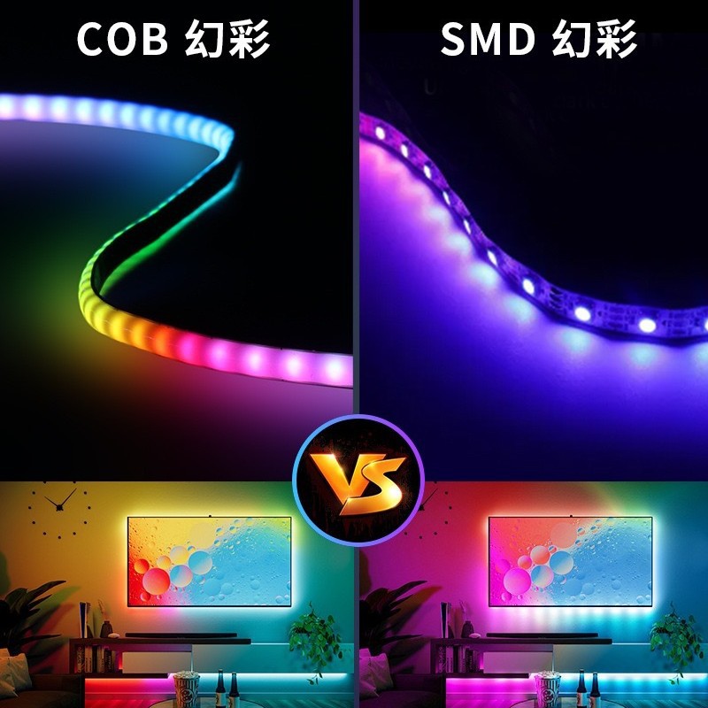 Envío de texto cifrado 5mm estrecho cob lámpara cob lámpara de diapositiva 2812 color de diapositiva atmósfera barra de luz programable image 3