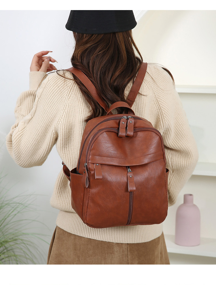 Koreanischer Doppelschultergurt Rucksack für Damen 2025 Neue Herbst- und Winterkollektion große Kapazität trendige Pendel- und Straßenrucksack modisch