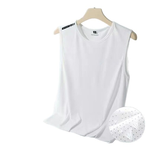 Summer Trend Ice Silk Quick Dry Men's Waistcoat Basketball Wear Loose Breathable Casual Sport Sleeveless Vest 