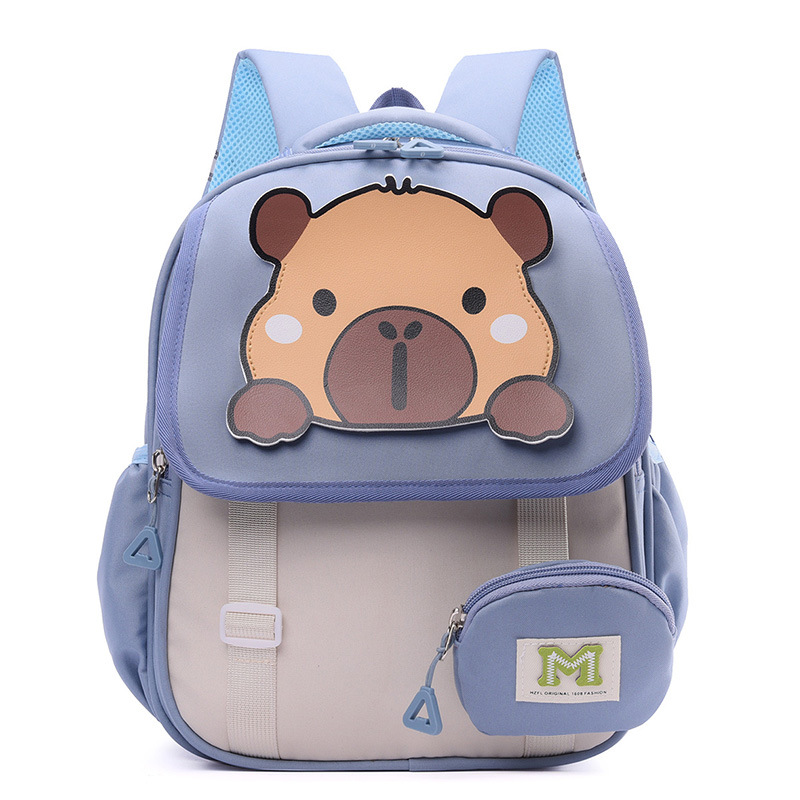 Mochila infantil Capibara caricatura lindas niñas mochila preescolar mochila para niños