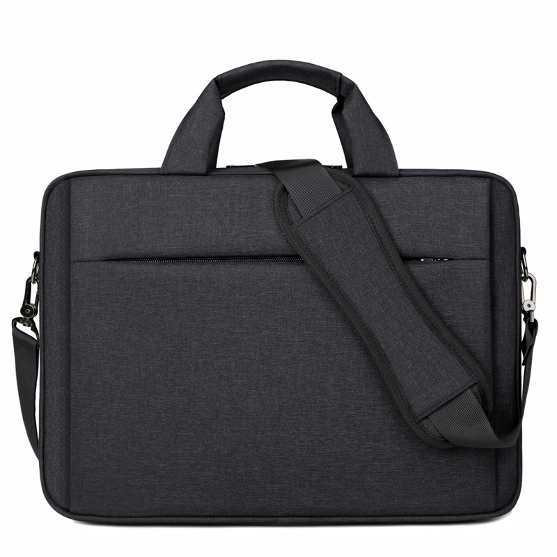 Bolso de computadora transfronterizo de doble capa de 15,6 pulgadas maletín de gran capacidad bolsa de almacenamiento de datos puede colgar tirantes bolso de viaje de negocios