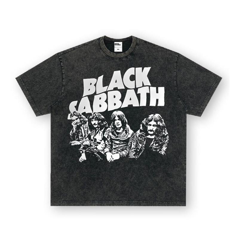 NIRVANA ロックアメリカン 3D デジタルプリントレトロ半袖 T シャツクロスボーダープリントアメリカンファッションヴィンテージ模造綿|undefined
