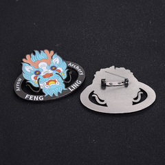 Custom Metal Badges Trendy Cartoon Creative Lanyard Pins Zinc Alloy Enamel Printable Logo Enterprise Lanyards Badges