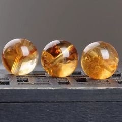 天然黄塔晶黄水晶散珠黄阿塞塔晶円珠手串ブレスレット女性シングルdiyビーズアクセサリー