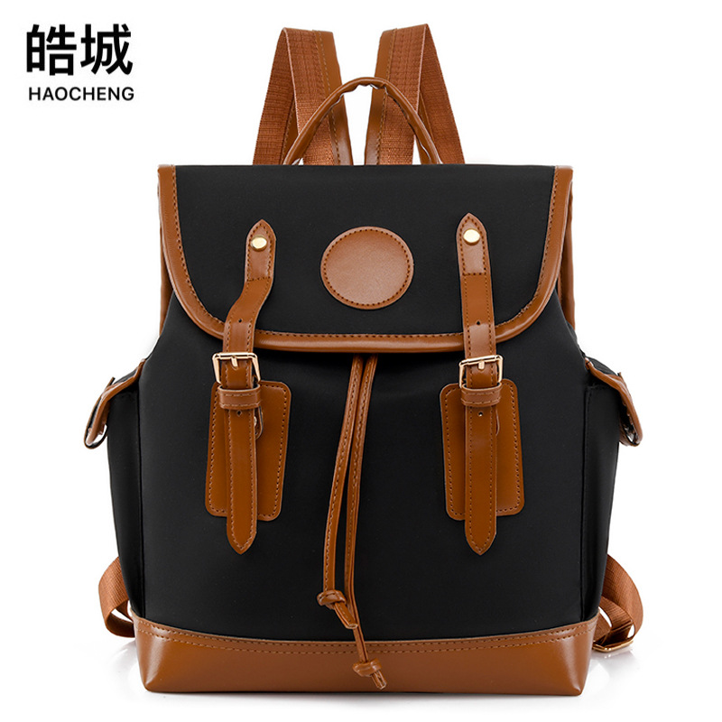 Comercio exterior al por mayor 2023 nuevo estilo casual contraste color damas mochila moda Oxford tela simple viaje computadora mochila