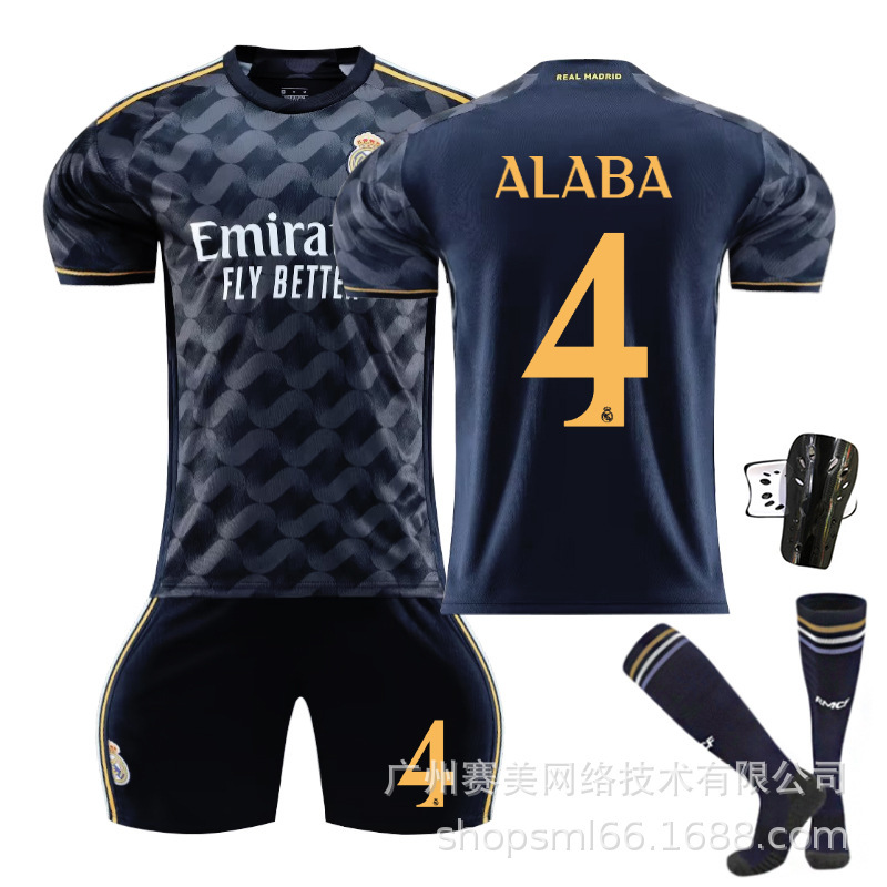 2324 Real Madrid fuera de zafiro azul Jersey N ° 10 Modrich 7 Winnie Croc 5 Bellingham fútbol uniforme traje