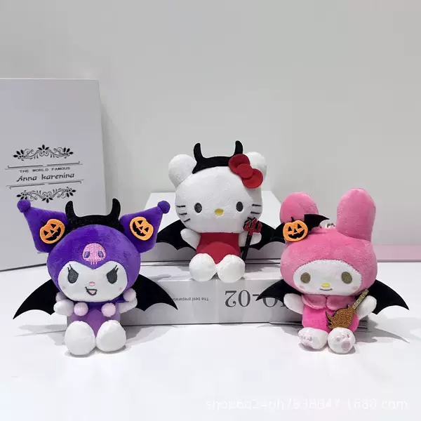 Keychain Doll Backpack Pendant Holiday Decorations Halloween Small White Dog Plush Doll Pendant Sanrio