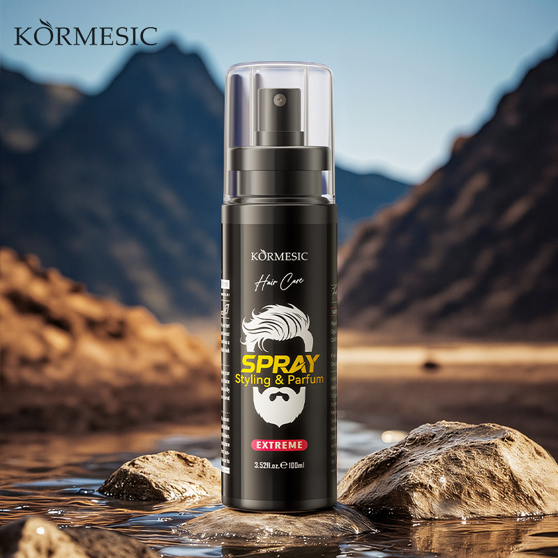 KORMESIC Inglés completo 2 en 1 aceite para el cabello y spray de perfume para el cuidado del cabello para hombres comercio exterior transfronterizo