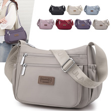 厂家批发时尚轻便单肩包女士简约休闲布包多层大容量休闲斜挎包