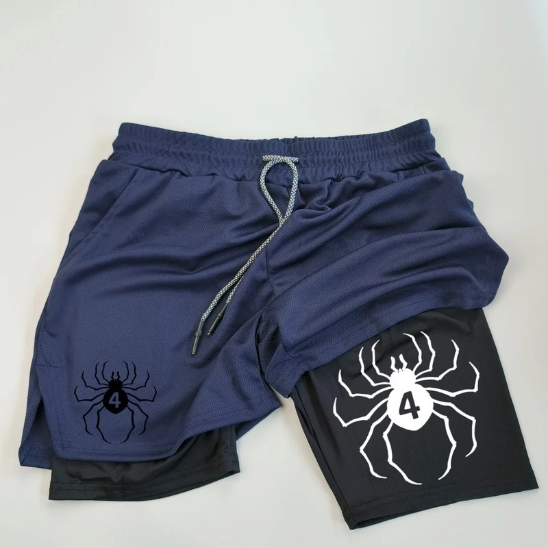 Anime Hunter X Hunter Men's Sports Shorts Breathable Spider Gym Shorts Summer Sports Fitness Workout
