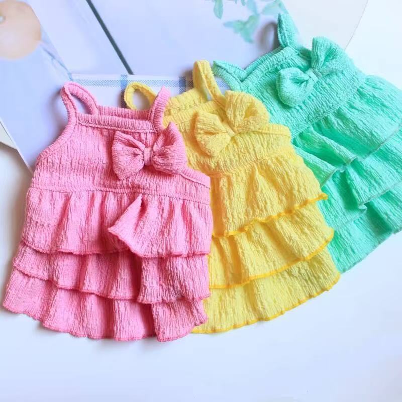 Pet Clothes Spring and Summer Thin Dog Skirt Teddy Bichon Small Cat Candy Color Bow Dress Pet Clothes Spring and Summer Thin Dog Skirt Teddy Bichon Small Cat Candy Color Bow Dress