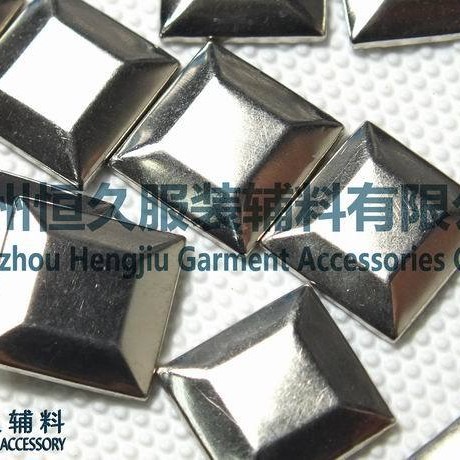 厂家批发银白色铜烫片/仿进口环保铜烫片/12*12mm平顶铜烫片