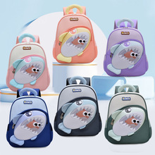 新款幼儿园书包大中小班卡通鲨鱼3D儿童外出轻便减负双肩背包