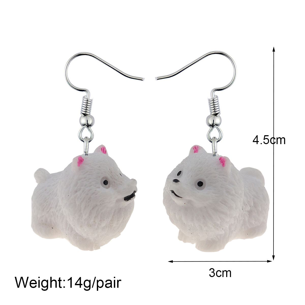 1 Pair Cute Dog Plastic Resin Drop Earrings display picture 3