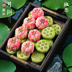 2025新款月饼模具手压式绿豆糕流心网红50克压花古国风冰皮家用磨