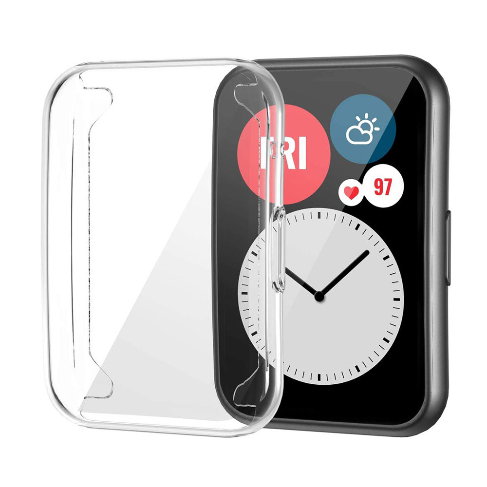 适用华为Watch Fit/Fit2保护壳电镀全包带触摸壳防摔TPU表壳