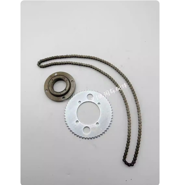 Little Dolphin Scooter Accessories 25H # 55 Teeth and Four Holes T8F # 44-Tooth Equal-Speed Reduction Chainring Without Teeth Flywheel Chainring