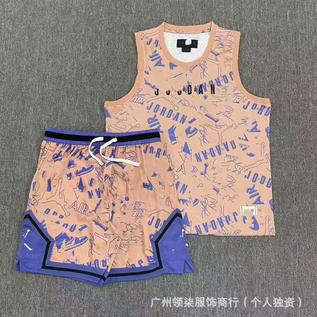 Nuevo chaleco de baloncesto deportivo Flying Man más pantalones cortos secado rápido transpirable relajado diario ocio correr chaleco deportivo image 23