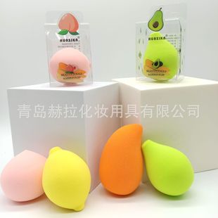 Fruit Beauty Egg Net Celebrity Peach Makeup Egg Dry and Wet Dual Use No Powder Makeup Egg Beauty Makeup Tool Non-Latex