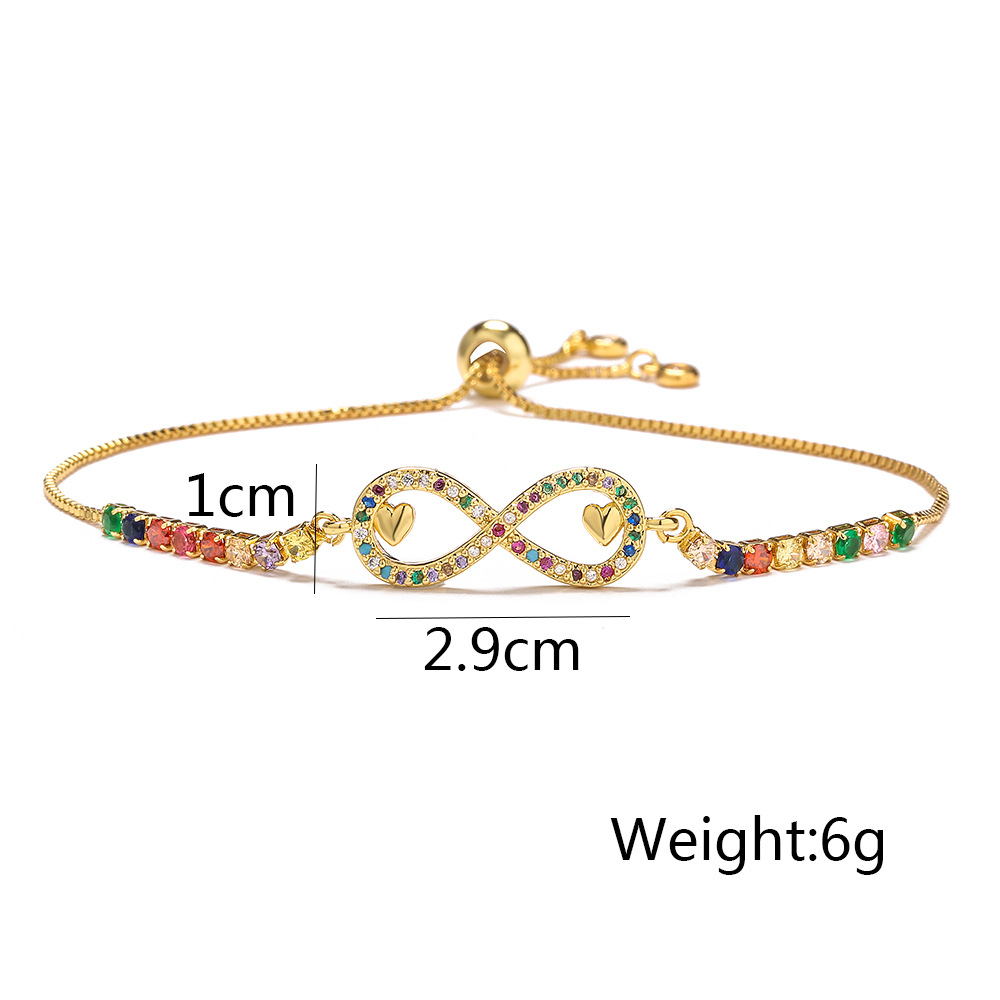 Fashion Palm Copper Inlay Zircon Bracelets 1 Piece