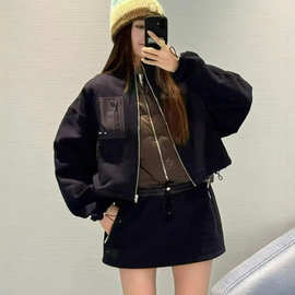 2025早春新款毒家原标MIU缪家网红款拉链运动卫衣夹克外套女款