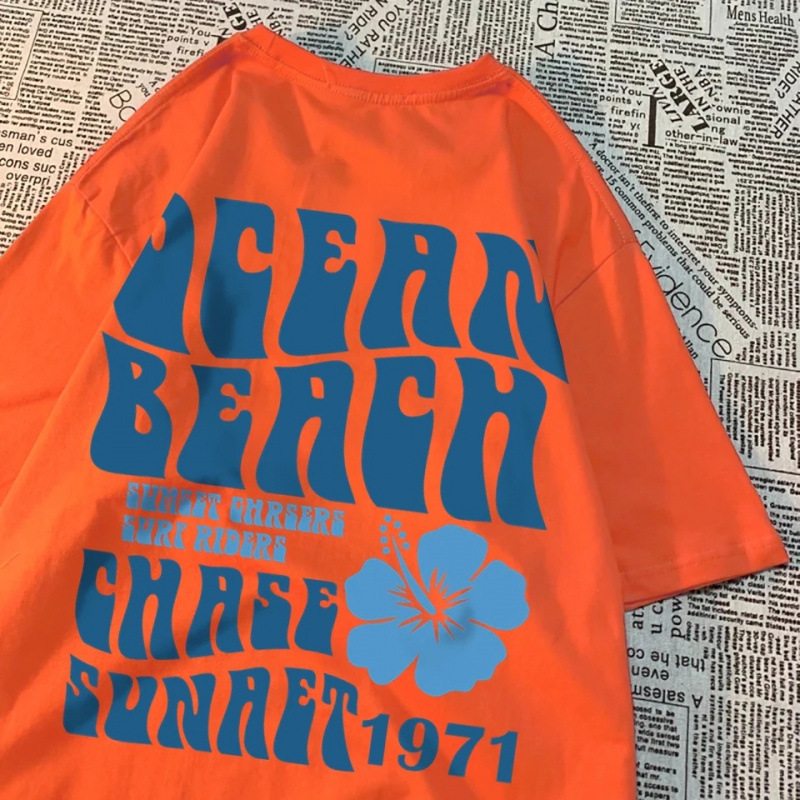 Ocean Beach Chasing the Sunset 1971 Loose Fit Unisex T-Shirt Graphic T-Shirt Summer T-Shirt Harajuku Wide Fit Ocean Beach Chasing the Sunset 1971 Loose Fit Unisex T-Shirt Graphic T-Shirt Summer T-Shirt Harajuku Wide Fit