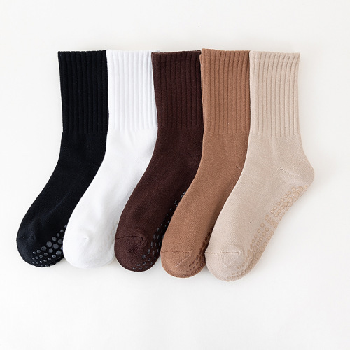 Professional Yoga Socks for Women Pilates Mid-Tube Silicone Non-Slip Yoga Pants Indoor Women's Sports Fitness Socks