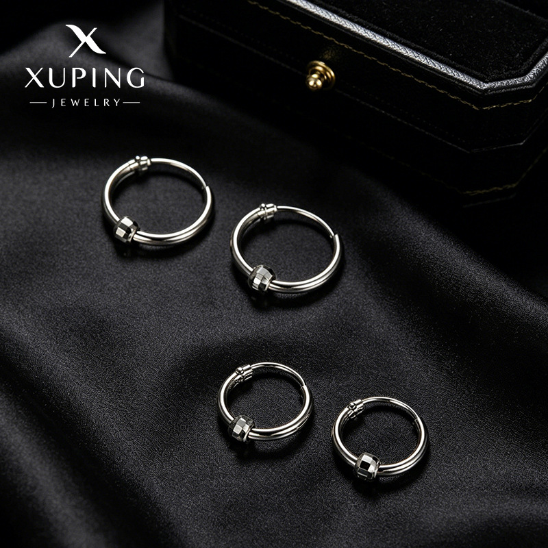 Xuping aleación de cobre galvanizado blanco simple moda personalidad auriculares de estilo masculino tendencia europea y americana auriculares transfronterizos