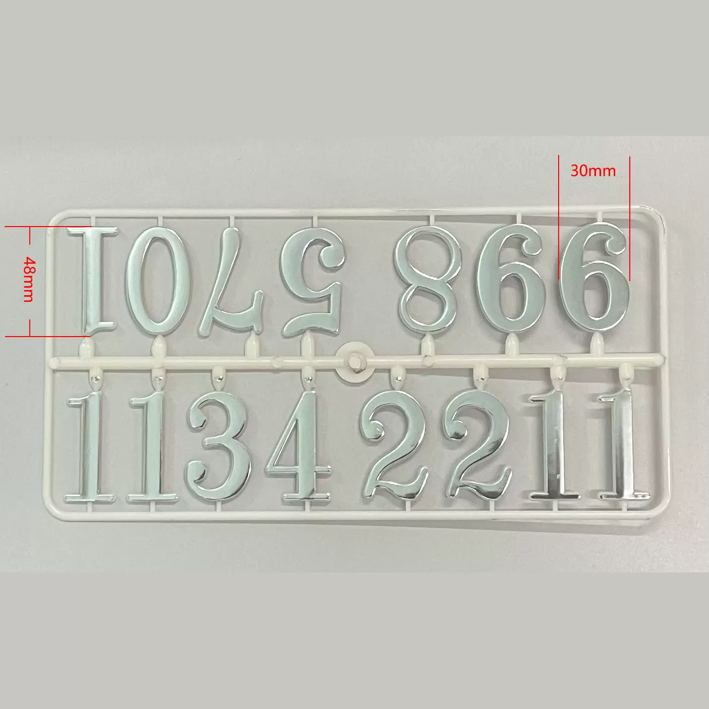 直供新款5.5cm55mm阿拉伯烫金数字牌挂钟diy配件 四色现货可上胶