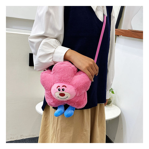 Cross-border new product eight-inch plush toy children's grab bag bag doll doll doll bag strawberry bear Kuromi