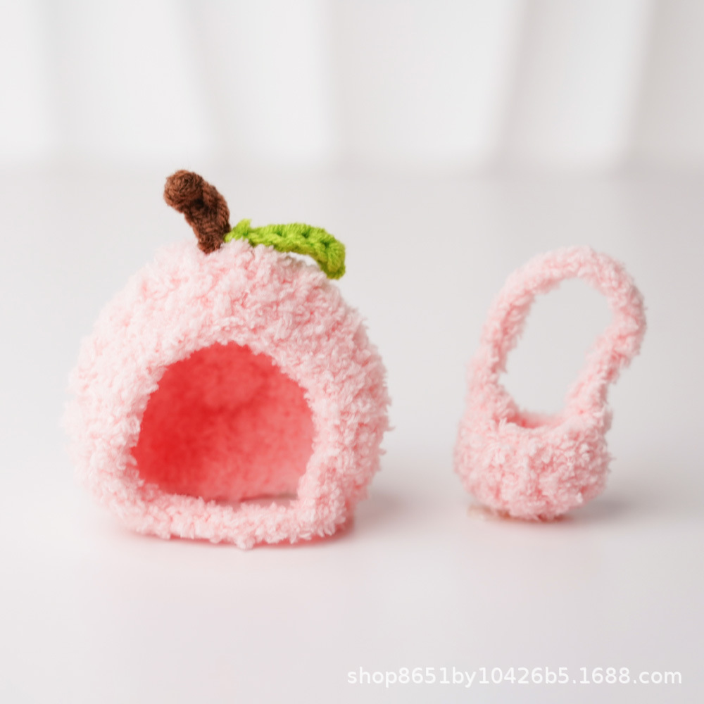 Peach headband + pink velvet bag
