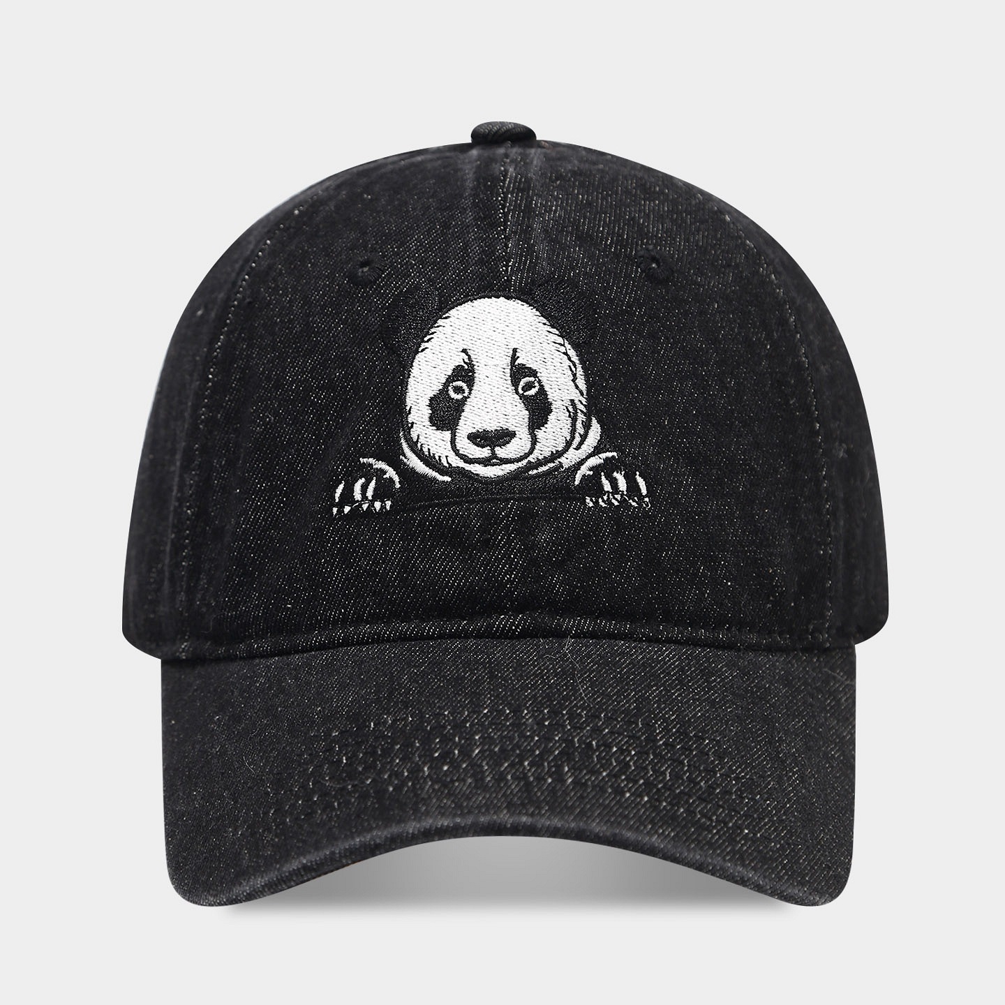 Art japonés panda gigante bordado vaquero sombrero de lengua de pato mujer moda coreana casualidad sombrero de béisbol suave sombrero de hombre sombrero deportivo