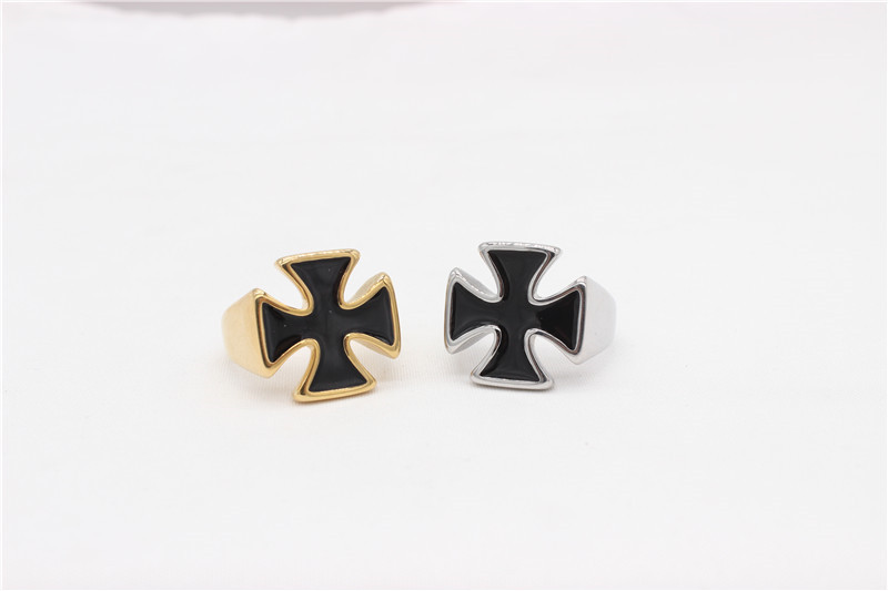 13g Weight Rings Classification 13, 7, 8 Ring Size 1 Piece Quantity Holiday, Street Occasion Titanium Steel Material Cross Pattern Men's Gender Vintage Style, Punk Style Vintage Style Punk Cross Titanium Steel Men's Rings 无