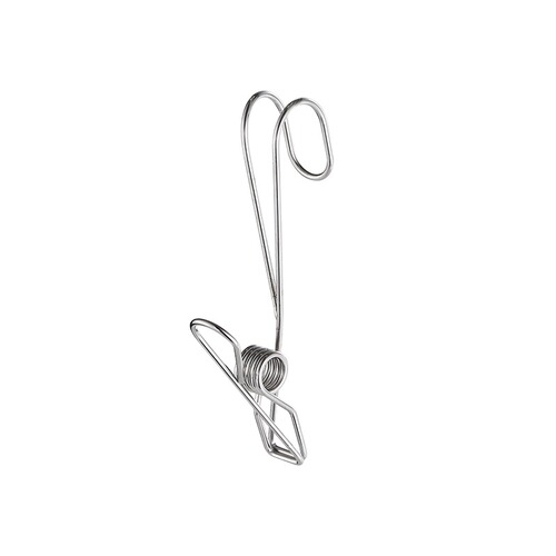 Stainless steel clip with hook wire clip drying clothes clip fixed windproof spring clip document with hook clip