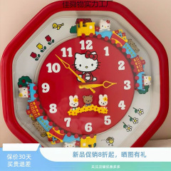小火车钟表挂钟客厅挂墙摆放式台式高级感装饰摆件卡通可爱高颜值