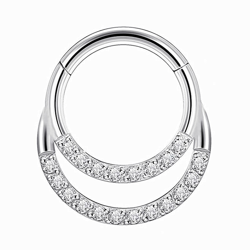 Nose piercing stainless steel, zirconium, earrings
