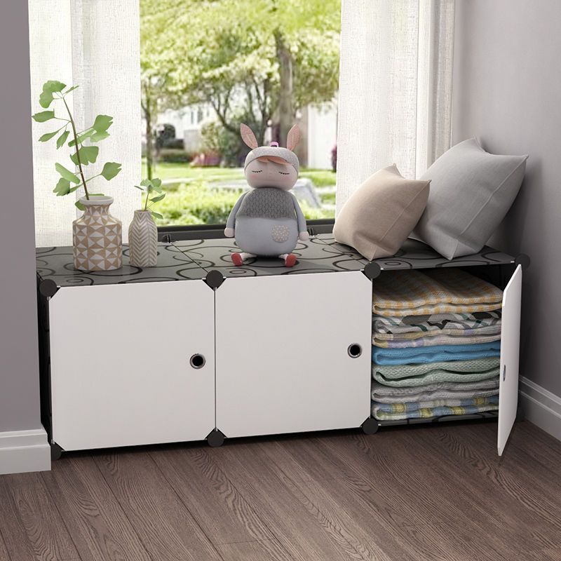 飘窗柜阳台储物柜落地矮柜简易卧室窗边长条柜多功能置物收纳柜子