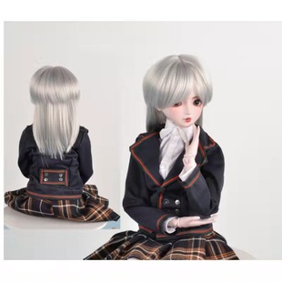 bjd Yelorite Soft Silk 3 points 4 points 6 points Jellyhead Wolf Tail Mullet Head Straight Bangs Short Straight Wig