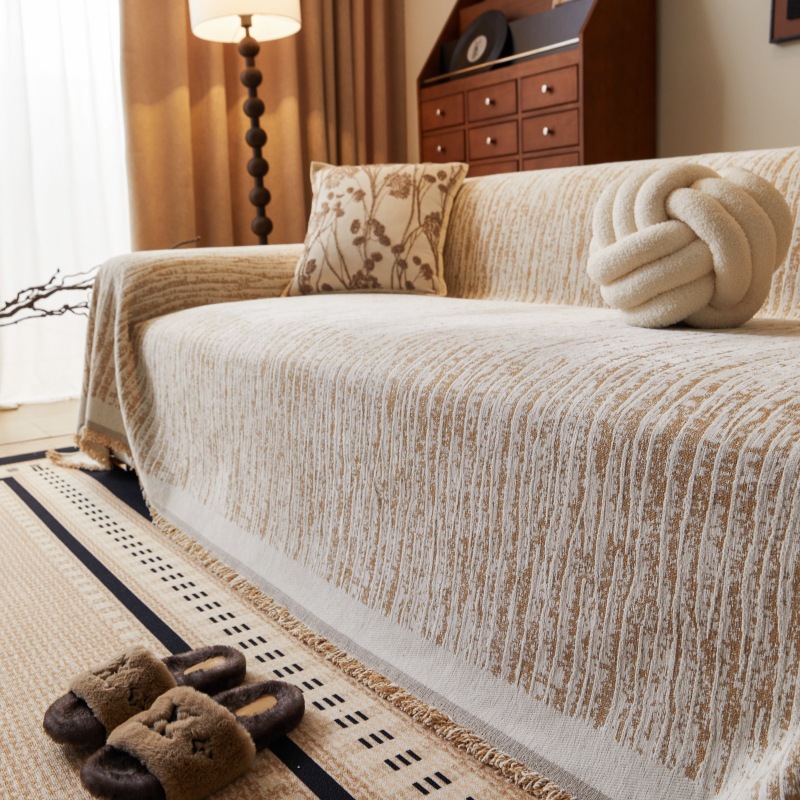 Sofa Towel Winter Thickened Sofa Cover Anti-Slip Anti-Cat Scratch Sofa Cover Nordic Style Chenille Material