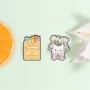 卡通可爱金属画笔别针