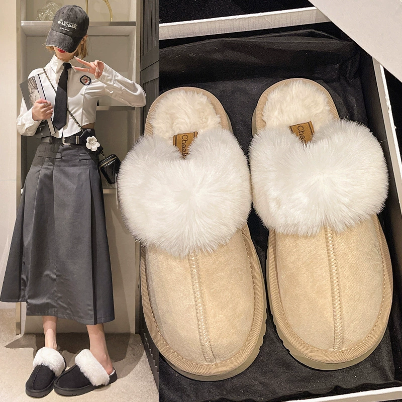 Новая шерстяная тапочки снегоступах женская обувь осень-зима мода внешняя торговля новая взрывная плоская подошва теплая хлопчатобумажная обувь оптом