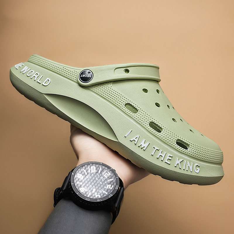 Hole Shoes Men S Summer New Thick Soled Outerwear Baotou Slippers Non Slip Men S Sandals Beach Shoes Sandal_voghion.com