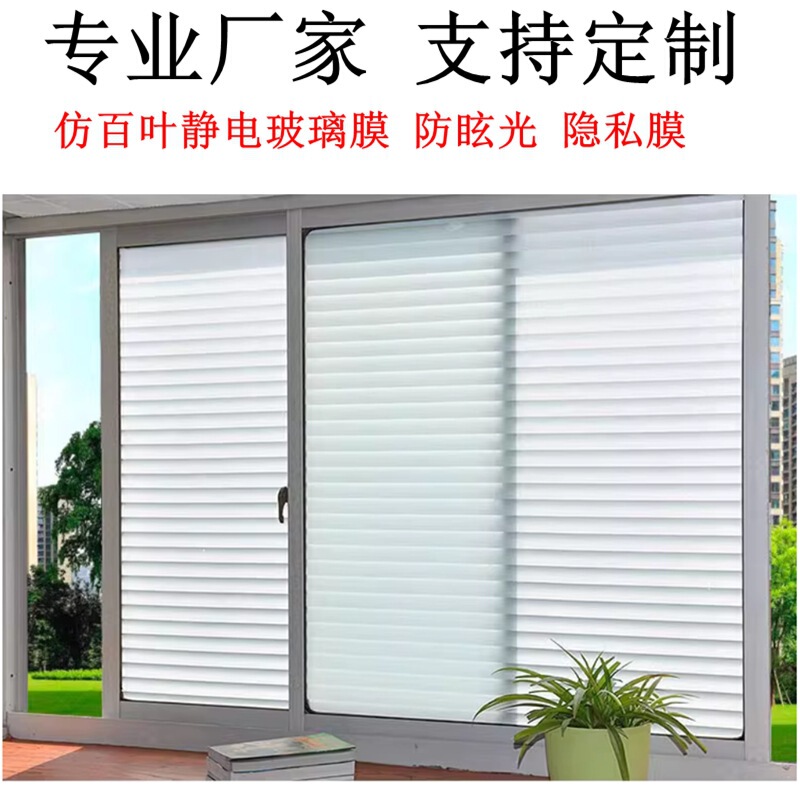 Bathroom Blinds, Electrostatic Glass Door Film, Matte Privacy Window, Opaque Frosted Sunshade, Anti-Glare