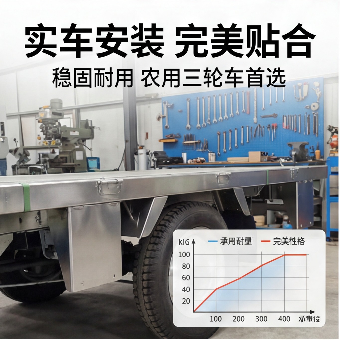 Stainless Steel Mudguard Rear Fender, Thickened Universal Type, Tricycle Accessories, Agricultural Tricycle Cabin Modification