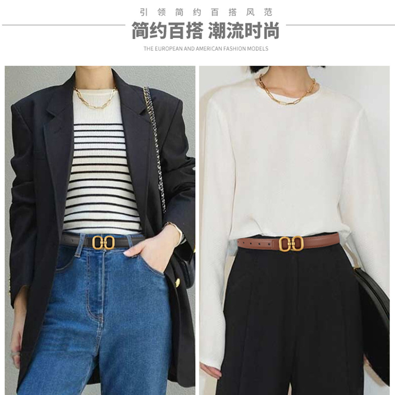 Cinturón de las mujeres del todo-fósforo simple de alto grado pantalones cinturón negro con traje de pantalones vaqueros cinturón de las mujeres ventas directas de la fábrica