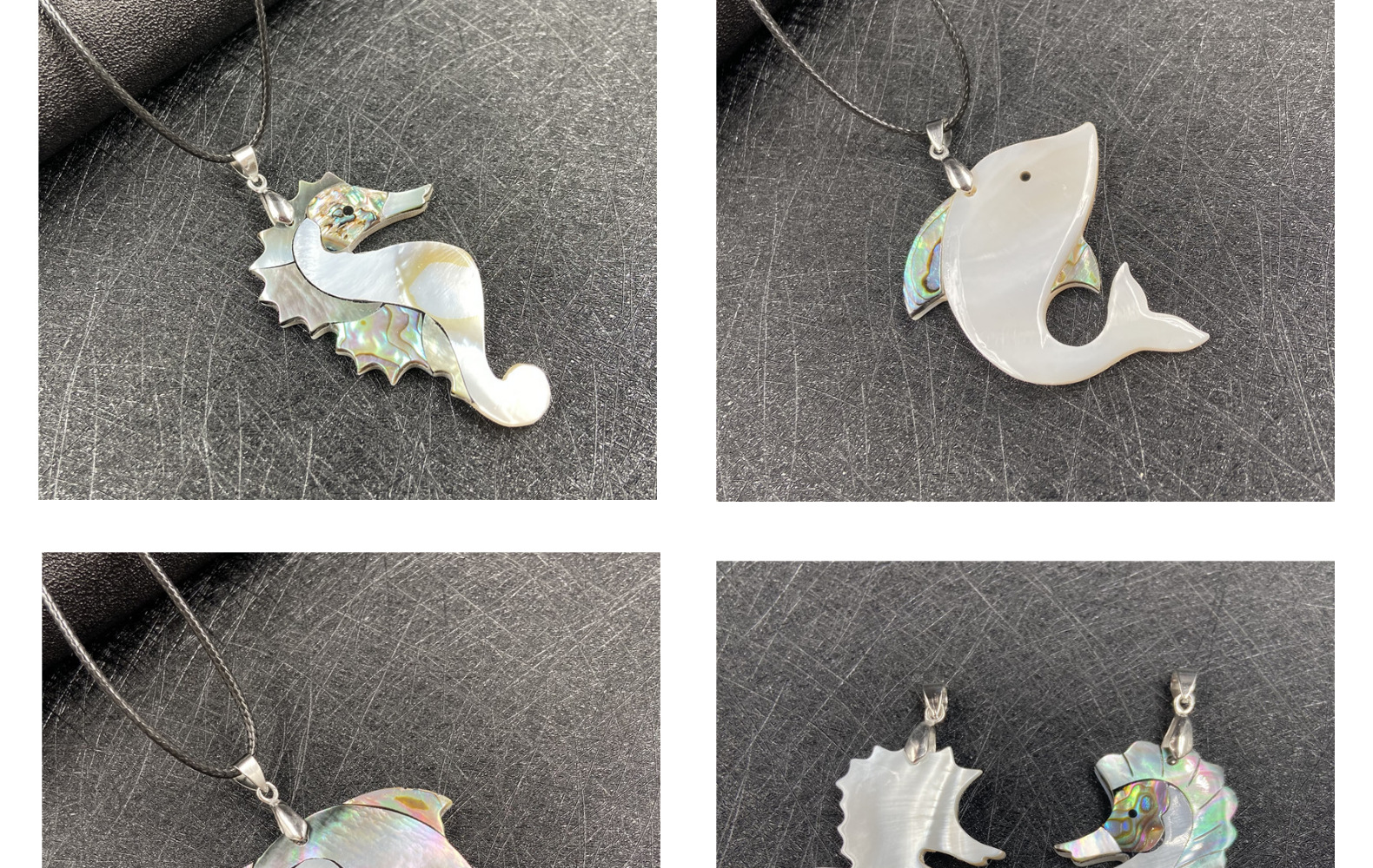 11g Weight Pendant Necklace Classification Anniversary, Business, Travel Occasion Shell Material Animal Pattern Unisex Gender Fashion Style Fashion Stitching Marine Animal Abalone Shell Pendant Necklace 1