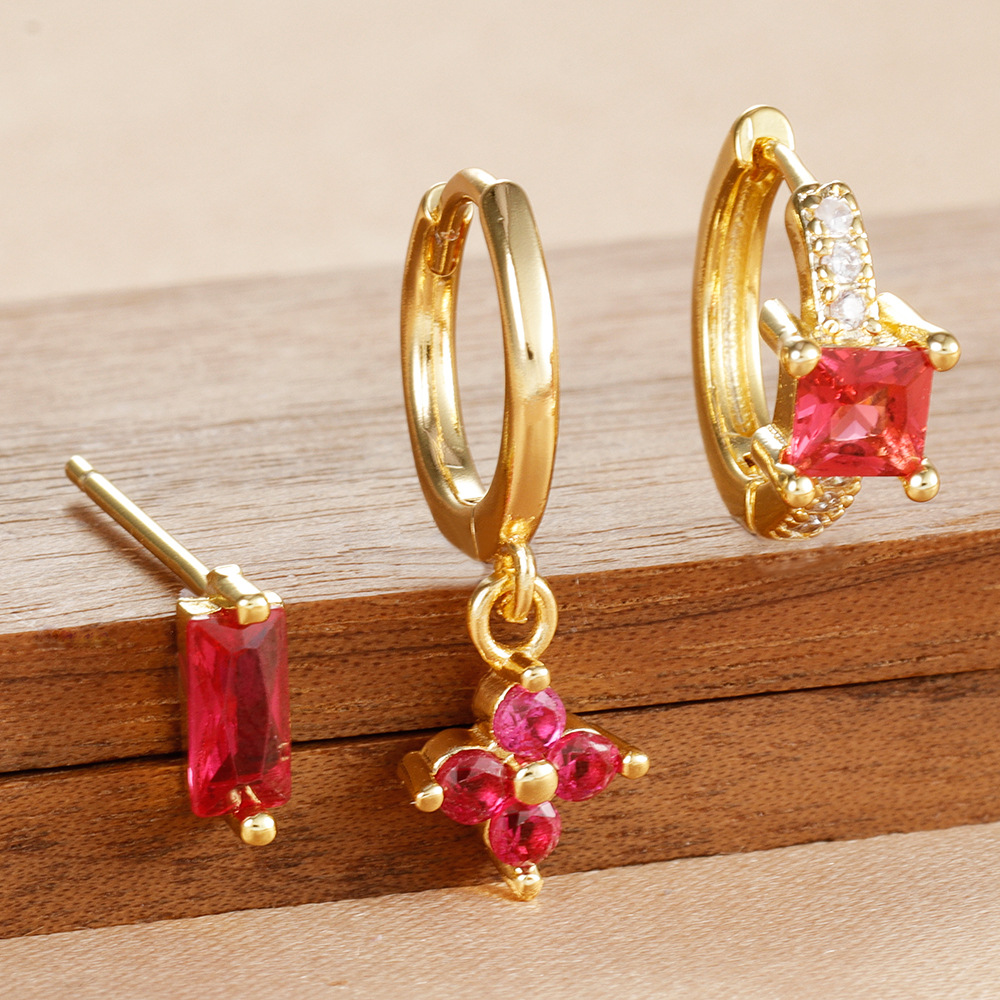 Street, Shopping Occasion 1 Set Elegant Streetwear Geometric Water Droplets Plating Copper Drop Earrings Earrings Ear Studs