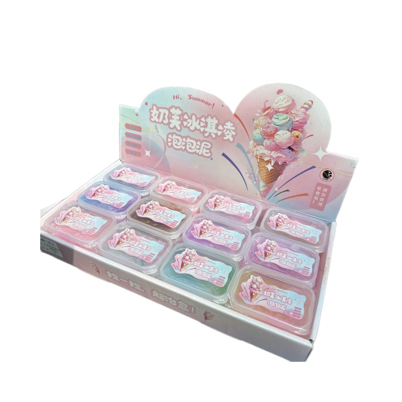 Nuevos productos de alto valor facial barro de cristal líquido juguetes de slime estudiantes y niños seguros no pegajosos liberación lote de pegamento espumante